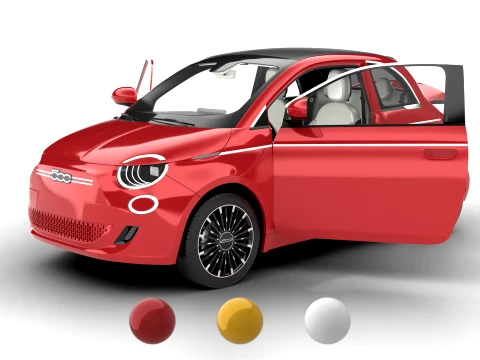 Fiat 500 Hybrid Cabrio 2026 HQ 3D Model
