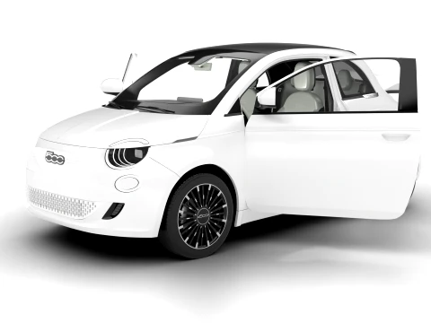 Fiat 500 Hybrid Cabrio 2026 HQ 3D Model