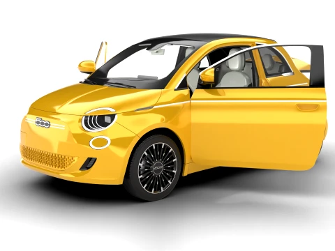 Fiat 500 Hybrid Cabrio 2026 HQ 3D Model