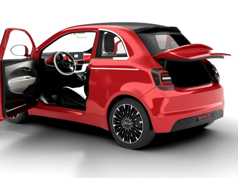 Fiat 500 Hybrid Cabrio 2026 HQ 3D Model