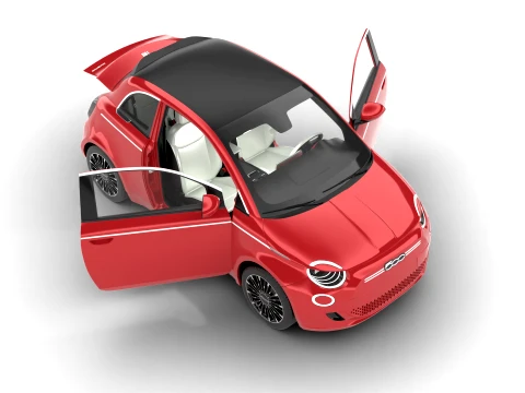 Fiat 500 Hybrid Cabrio 2026 HQ 3D Model