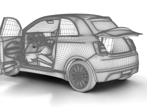 Fiat 500 Hybrid Cabrio 2026 HQ 3D Model