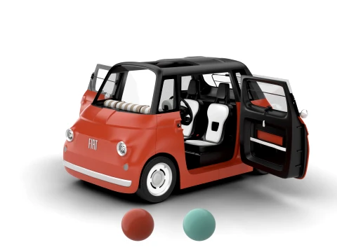 Pack Fiat Topolino 2025 HQ interior 3D Model