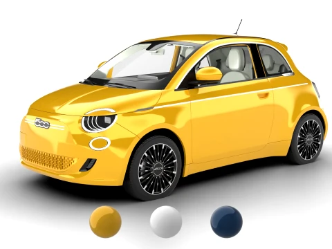 Fiat 500 Hybrydowy 2026 Model 3D