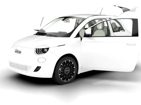 Fiat 500 Hybrid 2026 HQ 3D Model