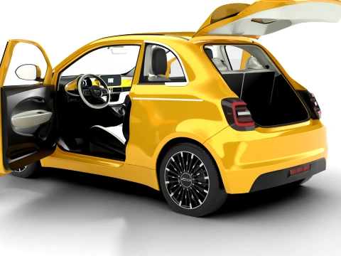 Fiat 500 Hybrid 2026 HQ 3D Model