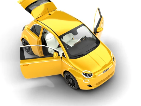 Fiat 500 Hybrid 2026 HQ 3D Model