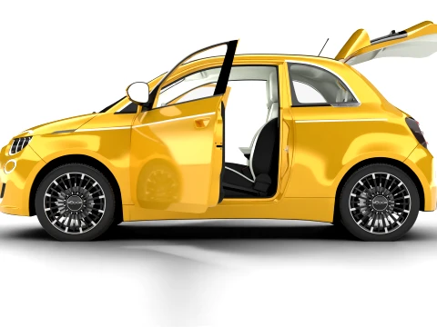 Fiat 500 Hybrid 2026 HQ 3D Model
