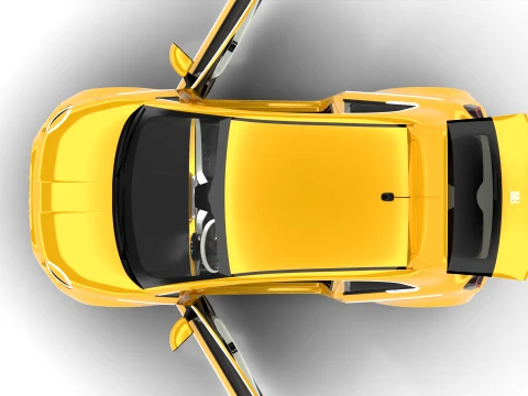 Fiat 500 Hybrid 2026 HQ 3D Model