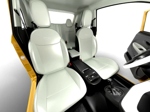 Fiat 500 Hybrid 2026 HQ 3D Model