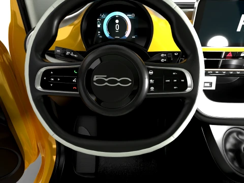 Fiat 500 Hybrid 2026 HQ 3D Model