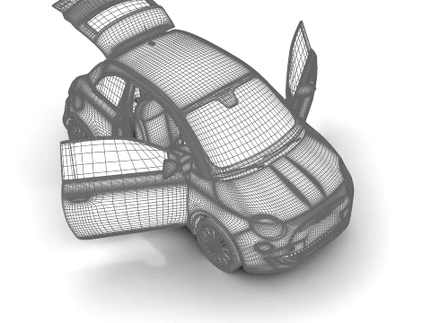 Fiat 500 Hybrid 2026 HQ 3D Model
