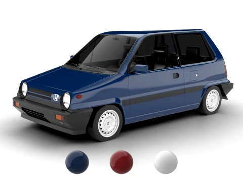 Honda City AA1 1982 р.в 3D Модель