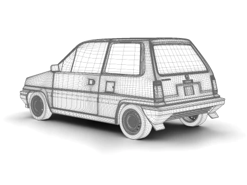 Honda City AA1 1982 3D Model