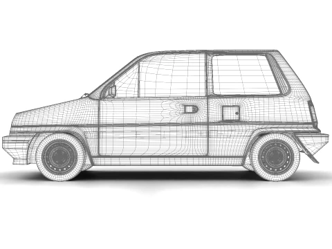 Honda City AA1 1982 3D Model