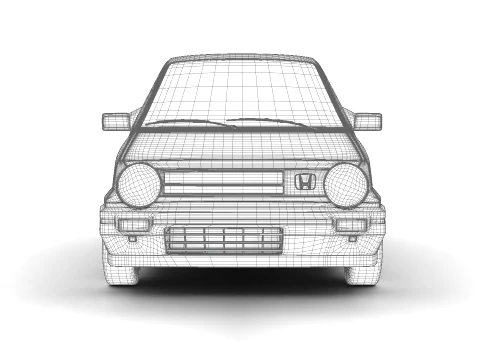 Honda City AA1 1982 3D Model