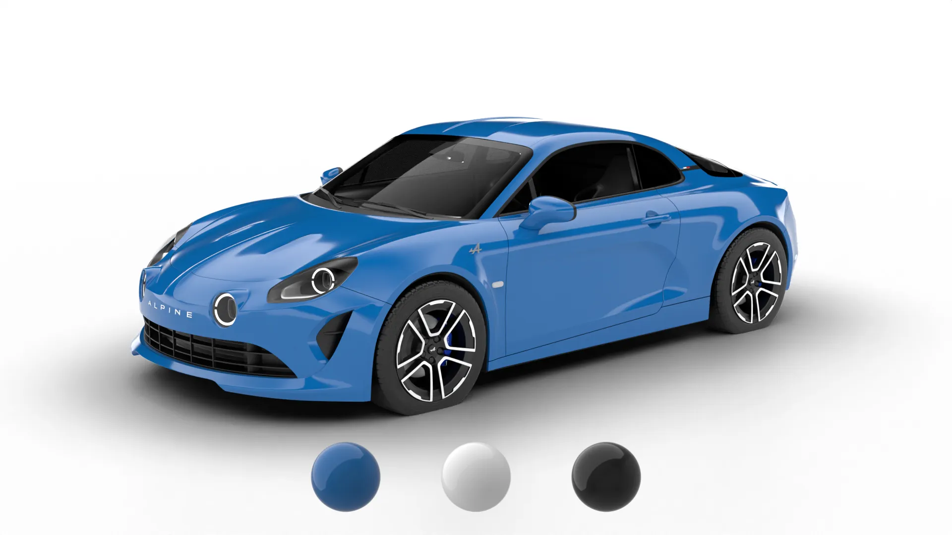 Alpine A110 2018 3D Model .c4d .max .obj .3ds .fbx .stl .blend 