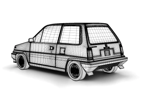 Honda City R 1985 3D Model