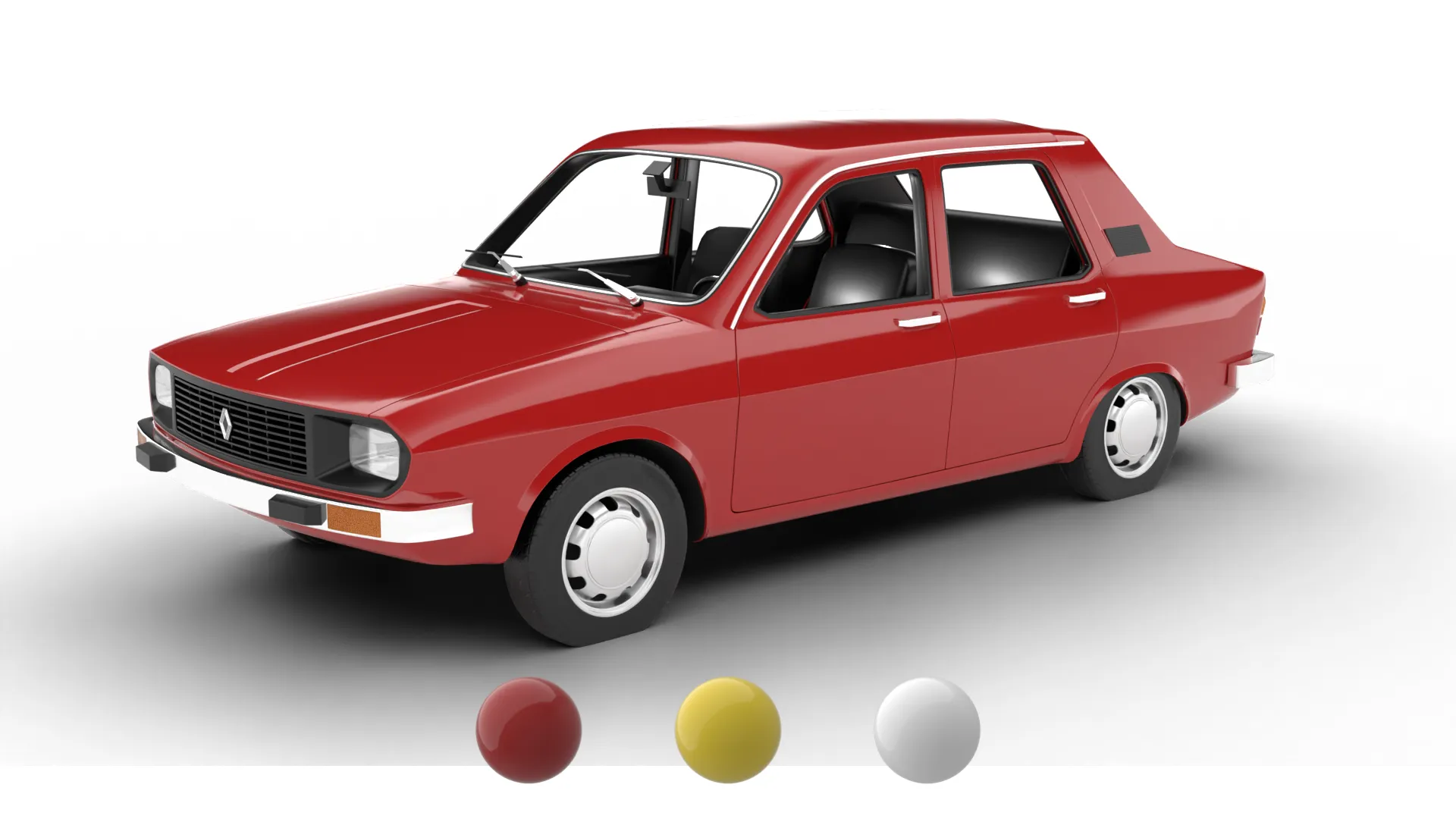 Renault 12 Berlina 1975 3D Model .c4d .max .obj .3ds .fbx .stl .blend