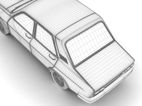 Renault 12 Berlina 1975 3D Model