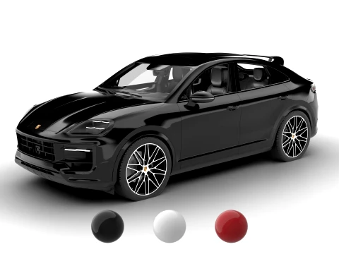 Porsche Cayenne Black Edition Coup&eacute; 2026 Modèle 3D