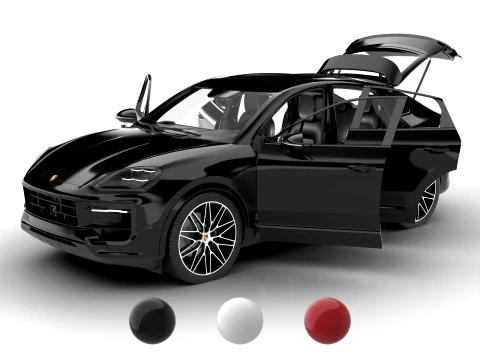 Porsche Cayenne Black Edition Coup&eacute; 2026 QG Modèle 3D