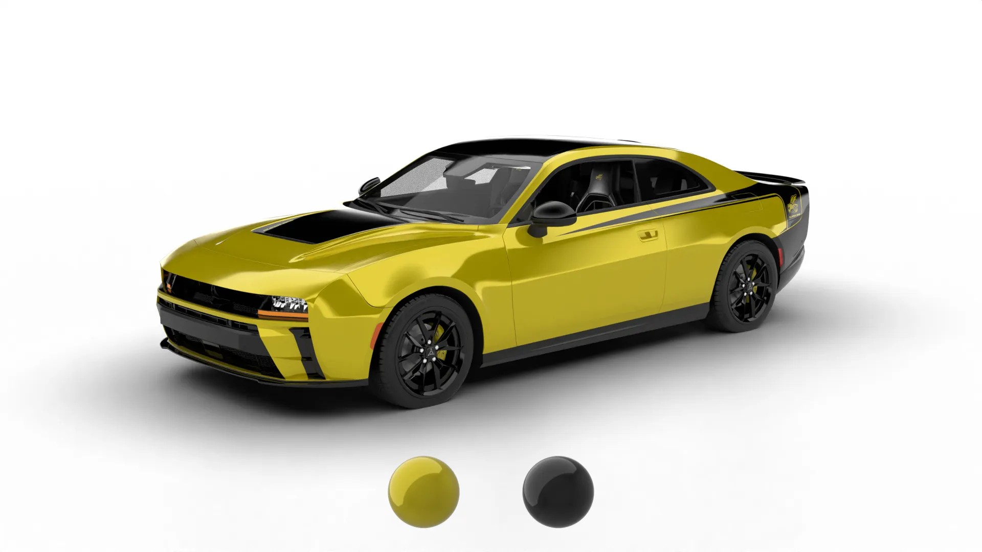 Dodge Charger Super Bee Launch Edition 2027 3D Model .c4d .max .obj .3ds .fbx .stl .blend