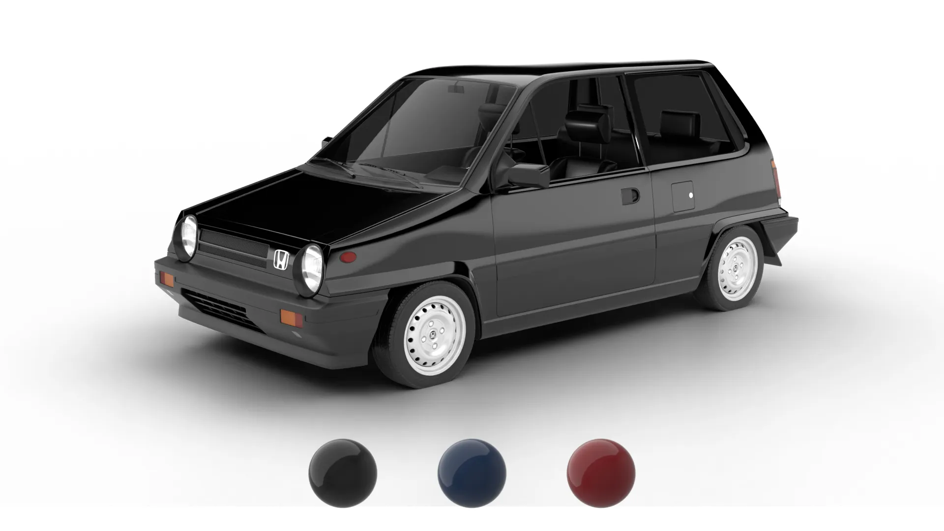 Honda City Pro 1982 3D Model .c4d .max .obj .3ds .fbx .stl .blend