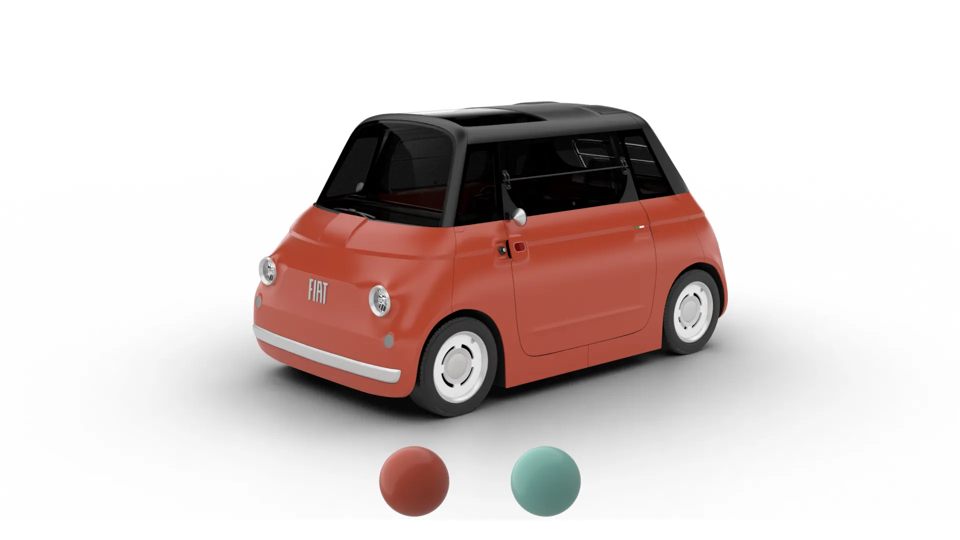 Fiat Topolino Corallo 2025 3D Model .c4d .max .obj .3ds .fbx .stl .blend