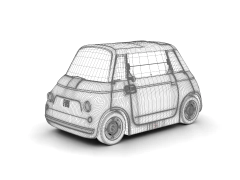 Fiat Topolino Corallo 2025 3D Model