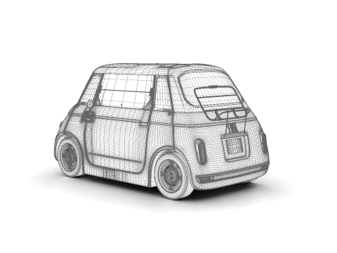 Fiat Topolino Corallo 2025 3D Model