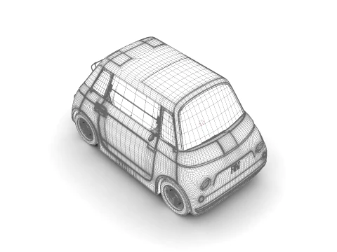 Fiat Topolino Corallo 2025 3D Model