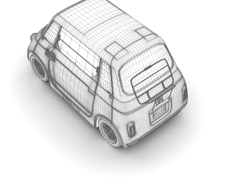 Fiat Topolino Corallo 2025 3D Model