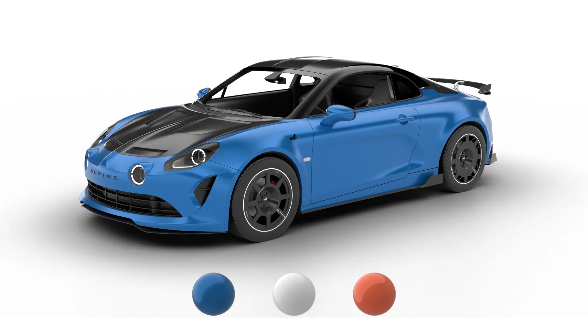 Alpine A100R 2023 3D Model .c4d .max .obj .3ds .fbx .stl .blend