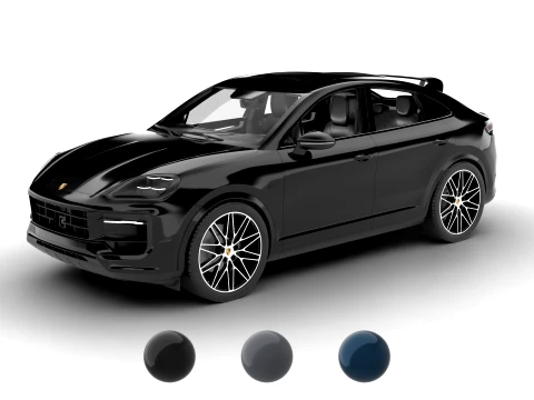 Porsche Cayenne E-Hybrid Black Edition Coupe 2026 3D Model