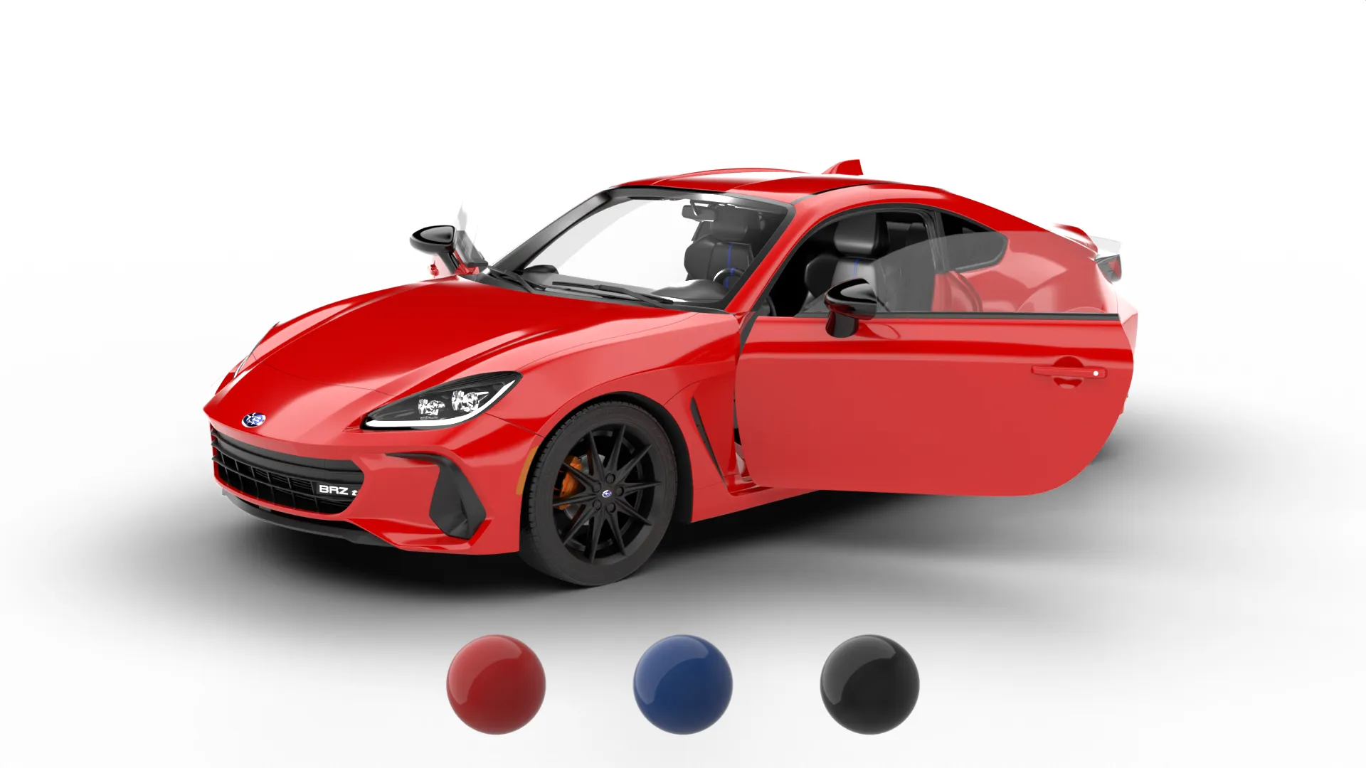 Subaru BRZ tS 2024 HQ 3D Model .c4d .max .obj .3ds .fbx .stl .blend 