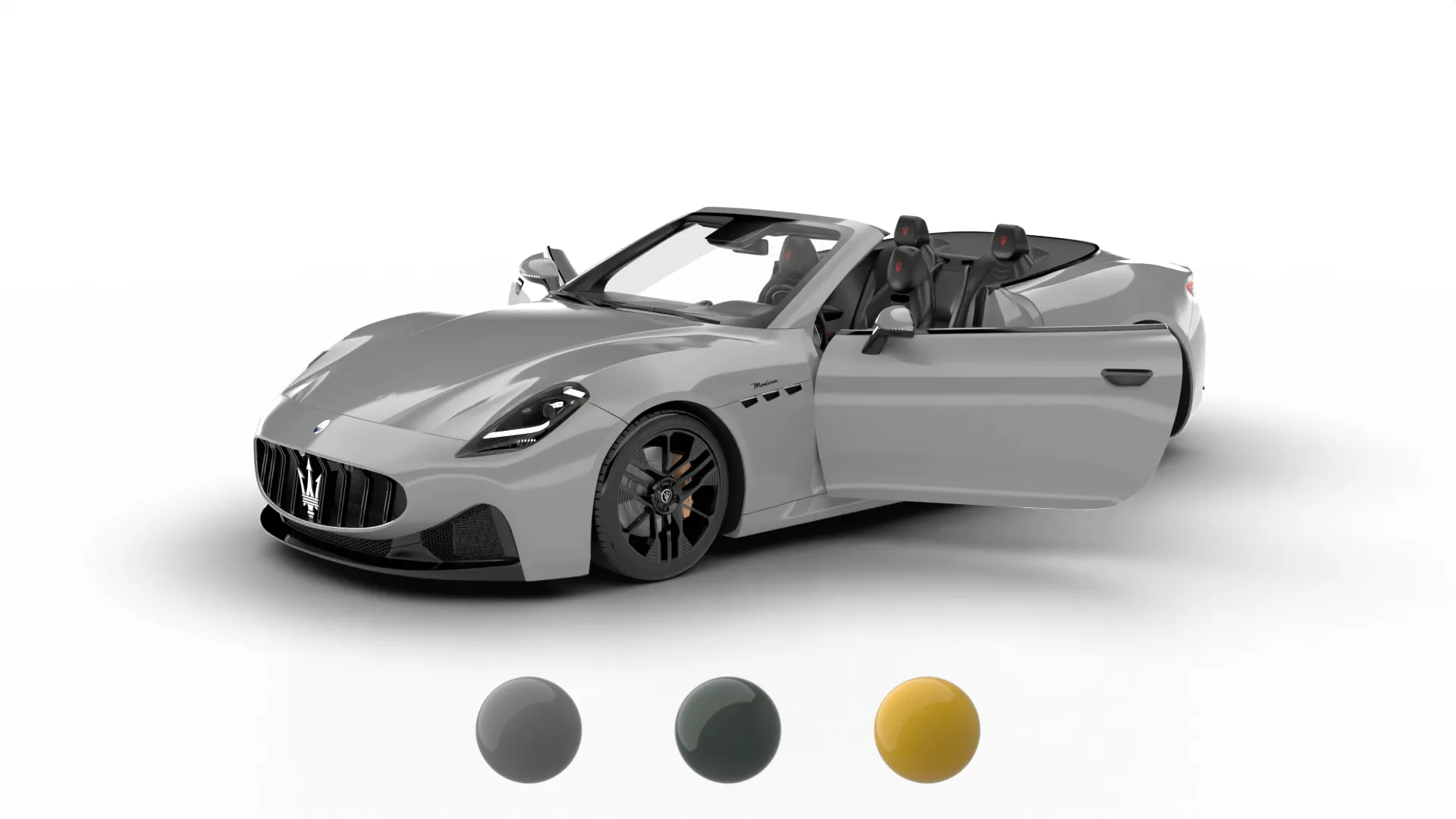 Maserati GranCabrio Modena 2025 HQ 3D Model .c4d .max .obj .3ds .fbx .stl .blend 