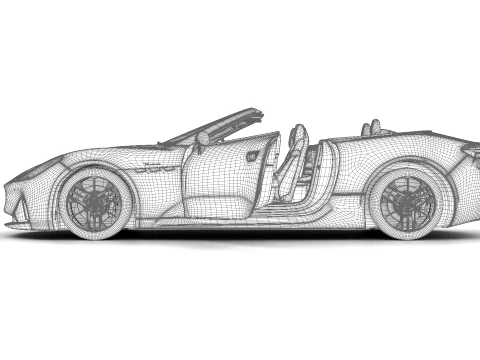 Maserati GranCabrio Modena 2025 HQ 3D Model