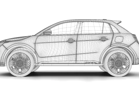 Fiat 600e 2024 3D Model