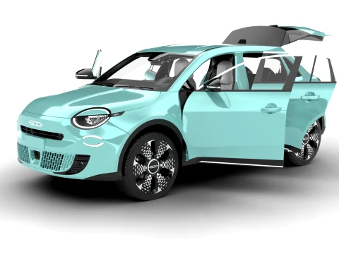 Fiat 600e 2024 HQ 3D Model