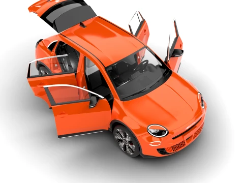 Fiat 600e 2024 HQ 3D Model