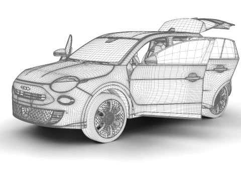 Fiat 600e 2024 HQ 3D Model