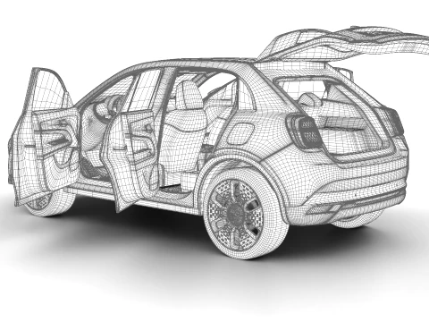 Fiat 600e 2024 HQ 3D Model