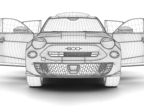 Fiat 600e 2024 HQ 3D Model