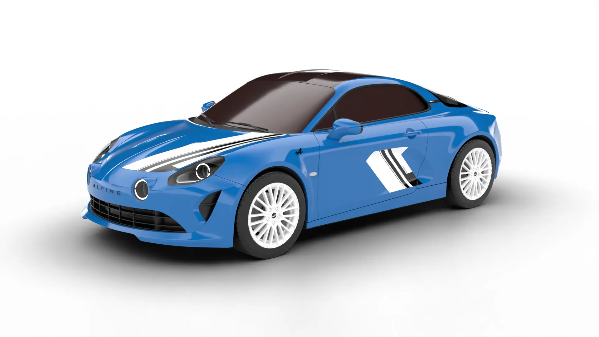 Alpine A110 San Remo 73 2023 3D Model .c4d .max .obj .3ds .fbx .stl .blend 