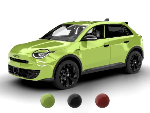 Fiat 600 Sport 2024 3D Model