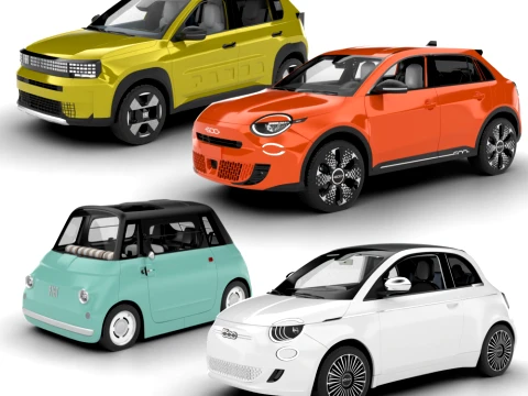 Pack Fiat HQ interior 3D Model