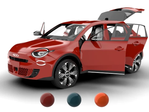 Fiat 600 Benzina 2024 HQ 3D Model