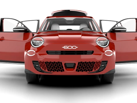 Fiat 600 Benzina 2024 HQ 3D Model