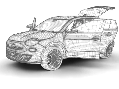 Fiat 600 Benzina 2024 HQ 3D Model